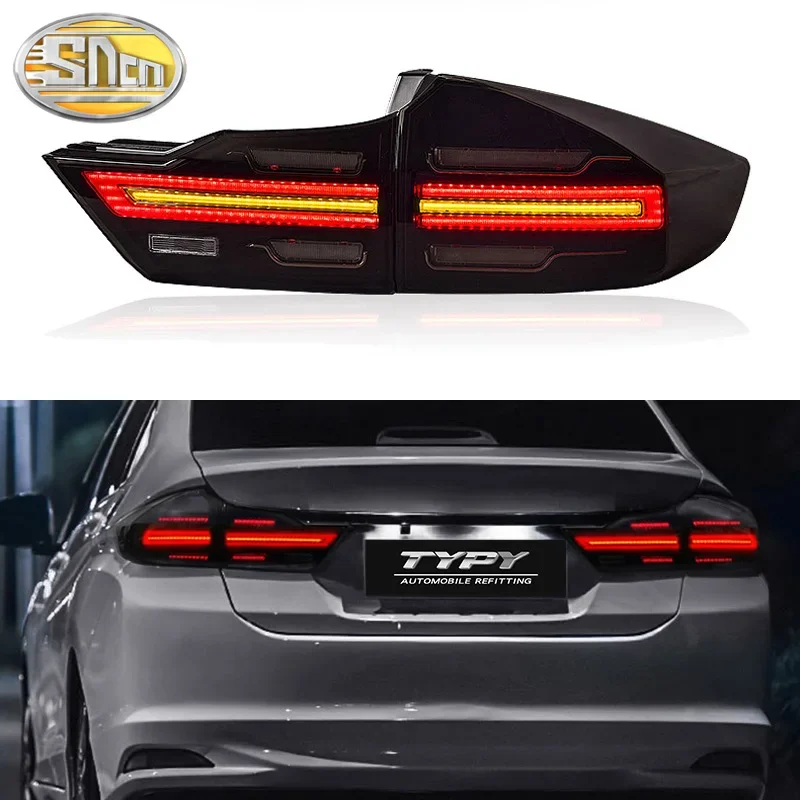 LED Rear Running Lamp + Brake + Reverse + Dynamic Turn Signal Car LED Taillight Tail Light For Honda City Grace 2015-2018