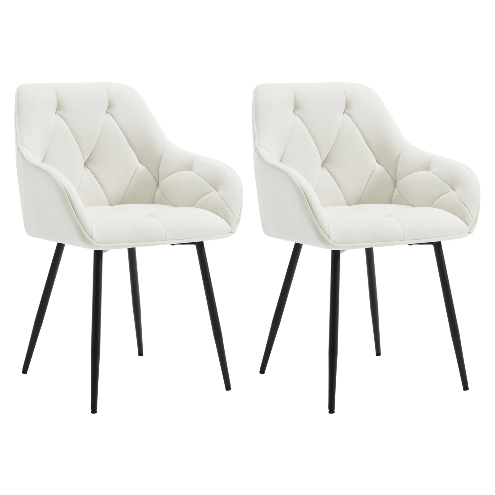 

Customizable WOLTU 2PCS/Set Dining Chairs Upholstered Kitchen with Backrest Armrests Metal Legs for Living Room Office