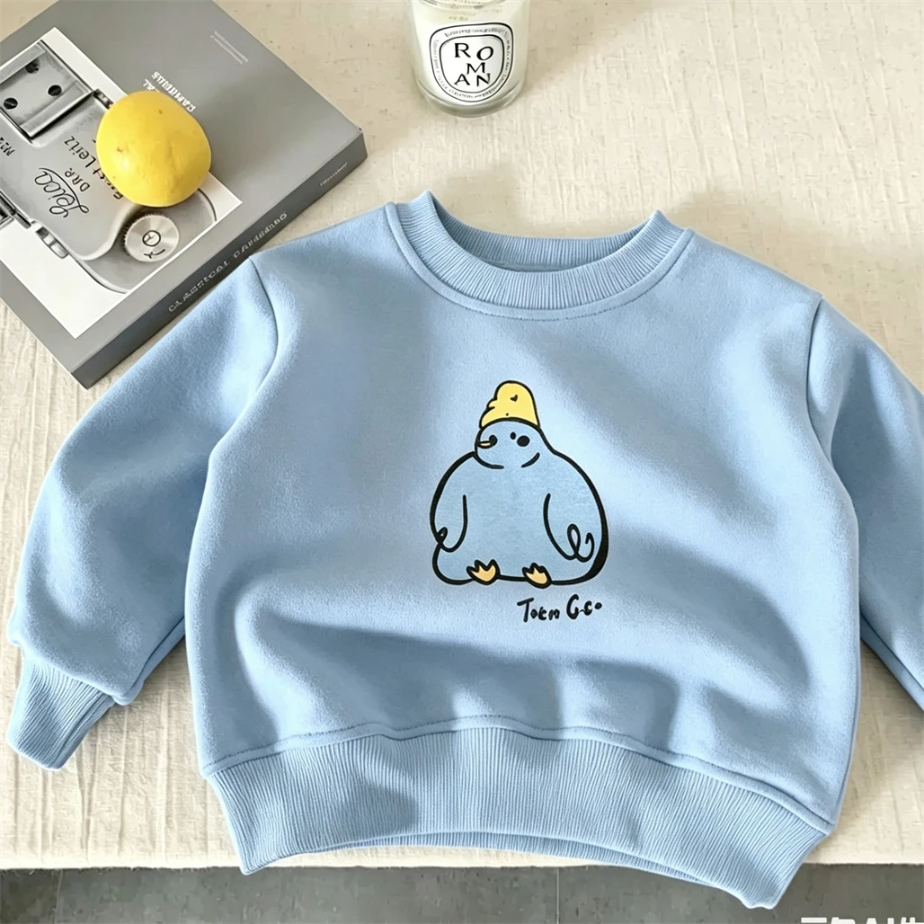 Cartoon Sweatshirts Long Sleeve Toddler Casual Sports Hoodies Autumn Wear 1-6Years Old Boys And Girls Lovely Printed Pullovers