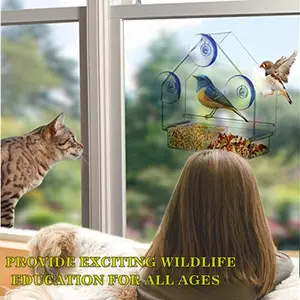 Transparentes Fenster wilder Vogelhäuschen, abnehmbare Saugnäpfe, Garten und Gartengarten -Schieber, Haus und Haus 8 Hauptverkaufs -Acryl -Schiebetür - №6