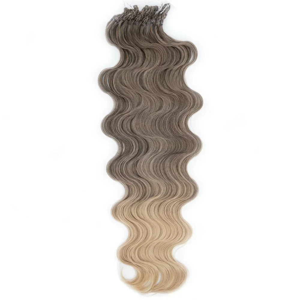 Onda do corpo Sintético Twist Crochet Hair, Extensões encaracoladas, Ombre Blonde Braiding, 24 "Pacotes, 180g