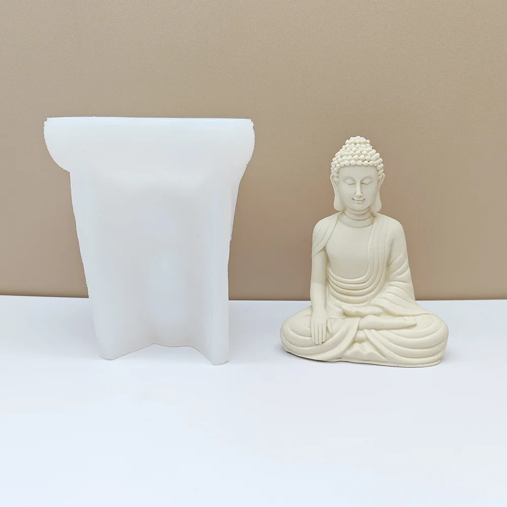 

New Mould Large-scale Buddha Statue Silicone Mold for Candles Resin Plaster and Concrete Molds for Garden and Decorative Crafts
