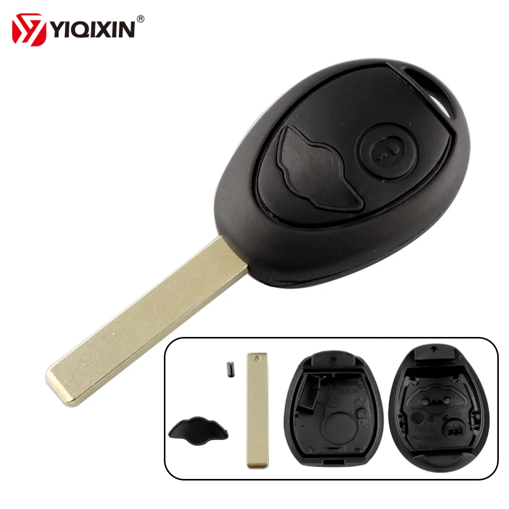 

YIQIXIN 2 Buttton Remote Key Shell For BMW Mini Cooper S R50 R53 Uncut Blade Blank Case Car Key