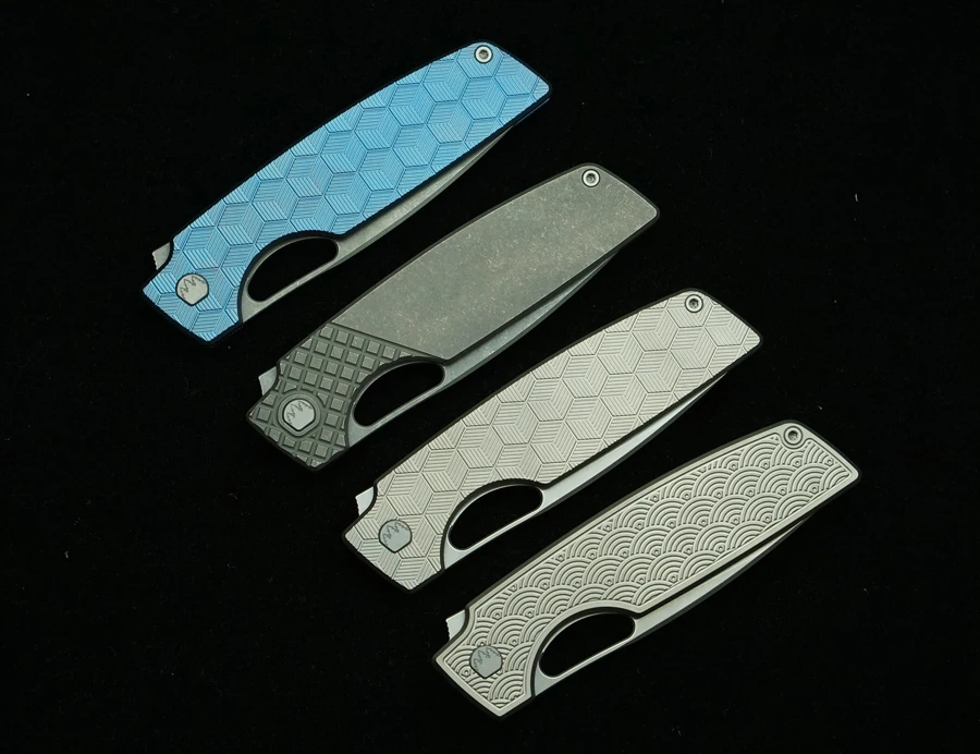 LEMIFSHE Cuchillo plegable EDC – Mango titanio para supervivencia - imagen 5