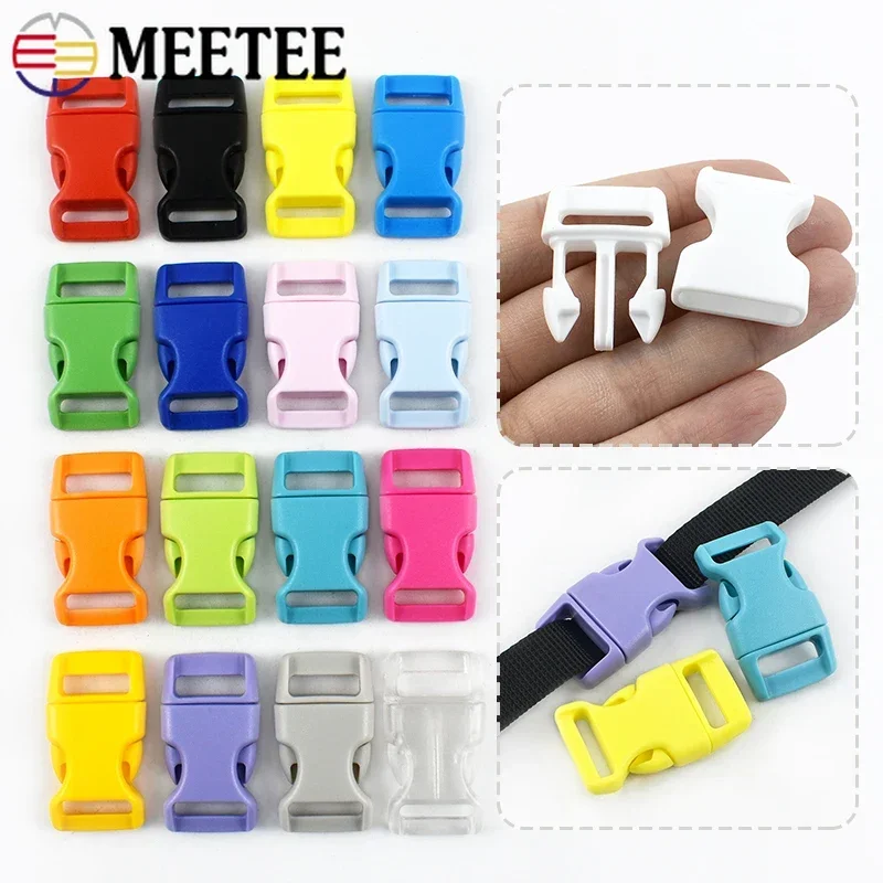 20/50Pcs 10-25mm Bags Strap Plastic Buckle Quick Release Buckles for Backpacks Dog Collar Belt Fasteners Closure Clasp Accessory