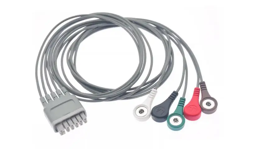 ECG lead 5-conductor suitable for Mindray TMS-6016 TD60 TM80 TMS60PRO telemetry machine