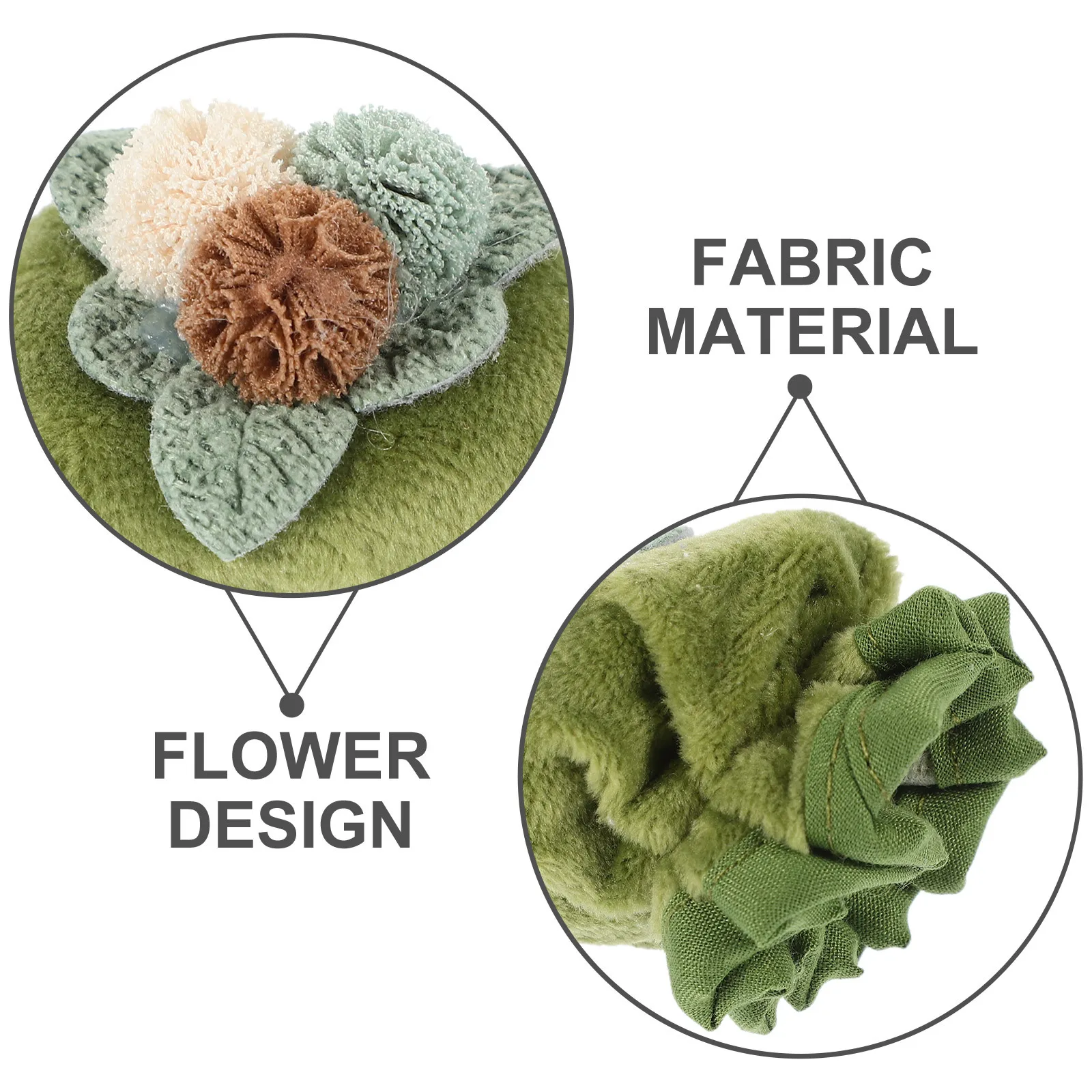 

Floral Door Knob Cover Fabric Round Cabinet Drawer Knob Protector Decorative Protective Cover Soft Comfortable for Home Use