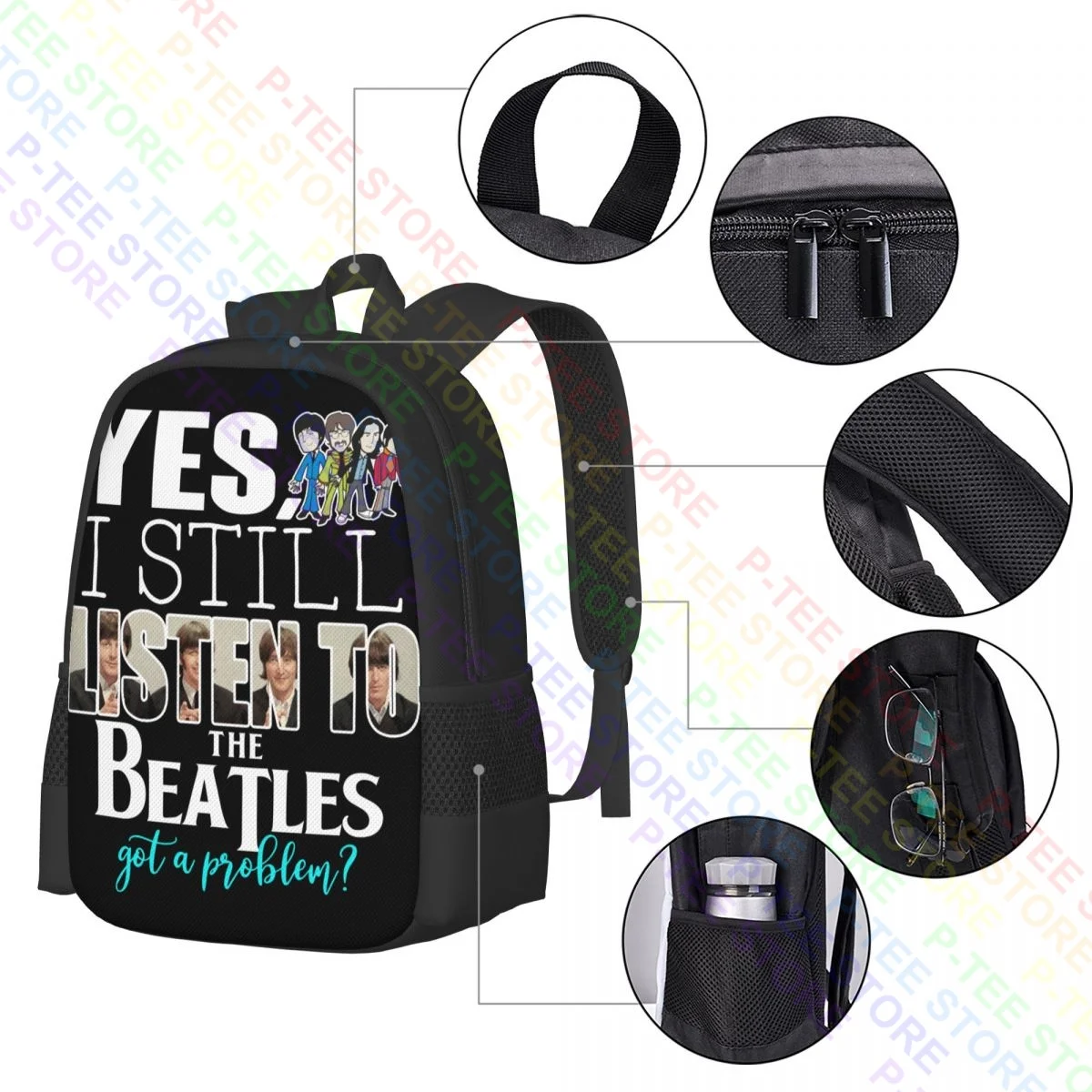 Yes I Still Listen To The Beatls Got A ProblemBackpack Large Capacity Swimming Storage Bag