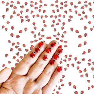 10/30/50pcs 작은 마이크로 수지 무당 벌레 미니어처, 요정 정원 장식, 마이크로 조경 DIY 공예 장식 용품 6 최고의 판매 수지 버그 -16