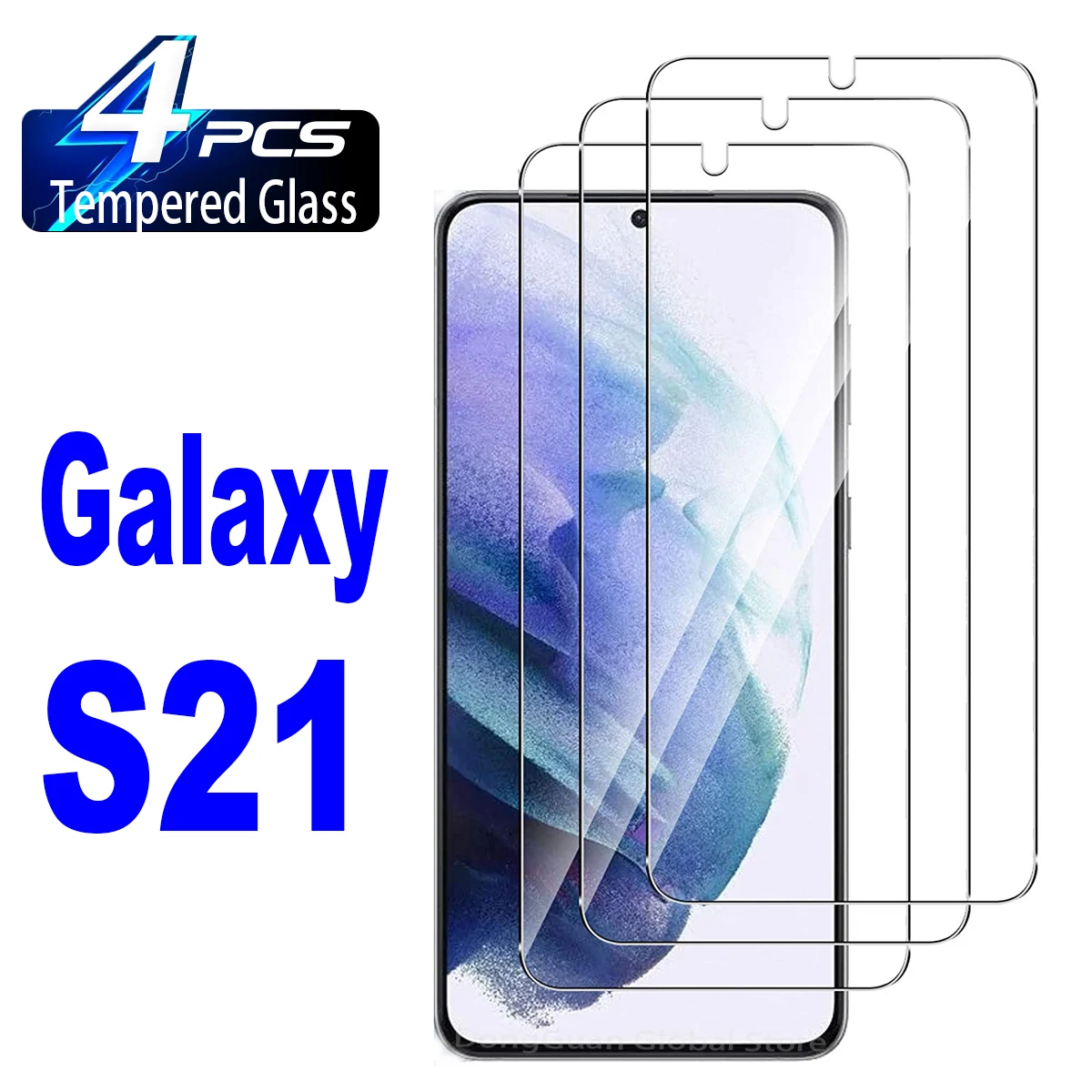 

2/4Pcs Fingerprint Unlock Screen Protector For Samsung Galaxy S21 5G 9H Tempered Glass