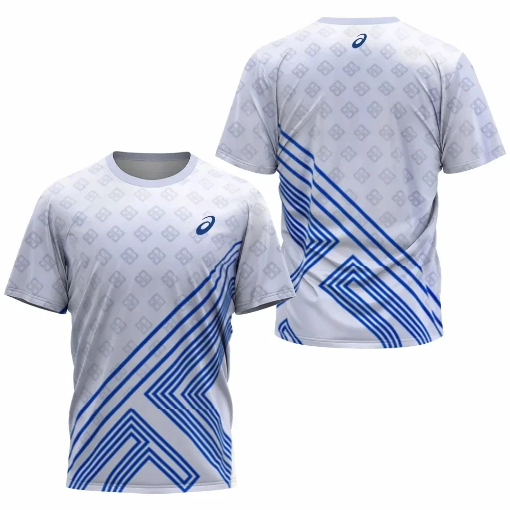 Men\'s sportswear crew-neck T-shirt Outdoor tennis badminton basketball jersey quick-dry fashion short-sleeved T-shirt top