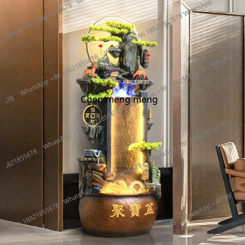 

Floor standing fountain, treasure trove, circulating water ornament, living room decoration, and landscaping