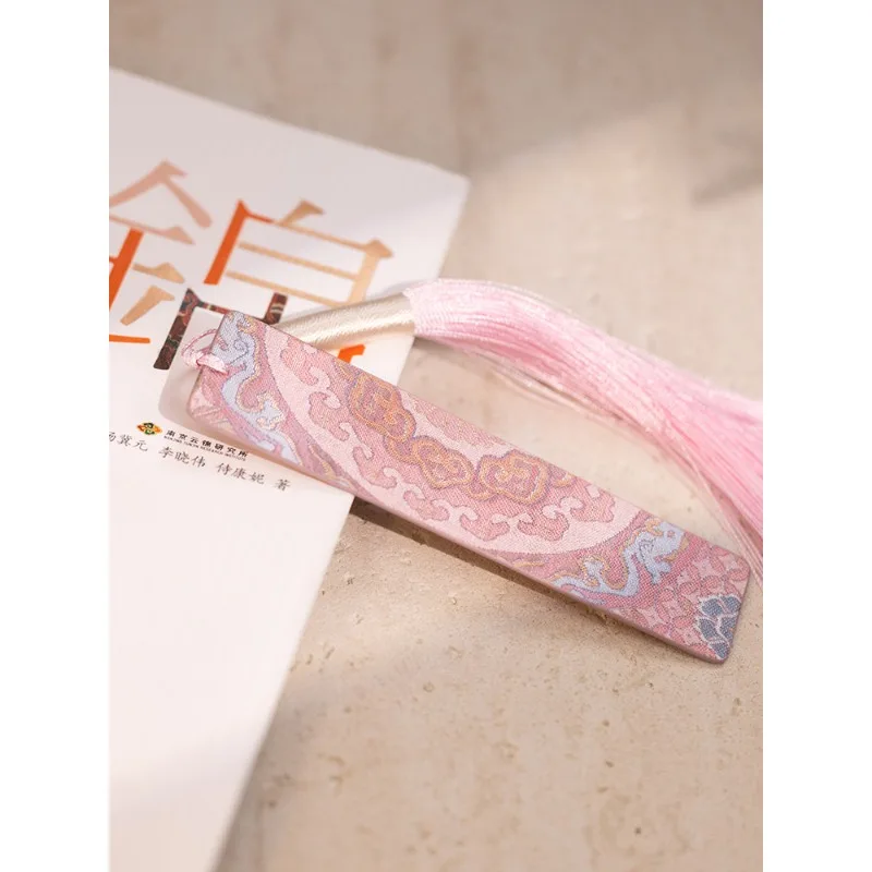 Brocade bookmark pink classical Chinese style merchandise high value gift