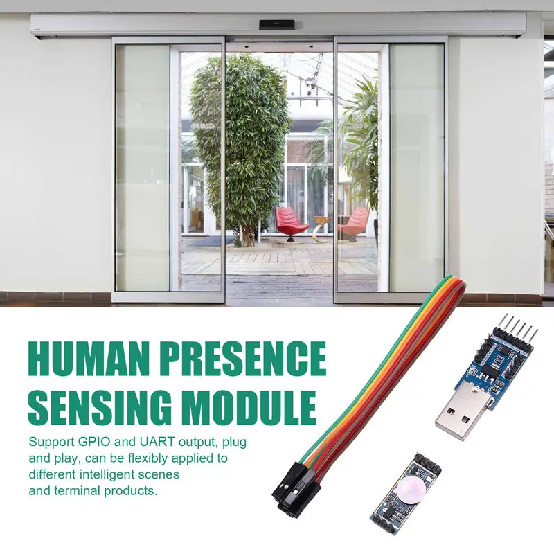 B03B-New FMCW Radar Sensor Module HLK-LD2412 24G Human Presence Sensor Long-Distance 9M Wide Angle ±75° Smart Home