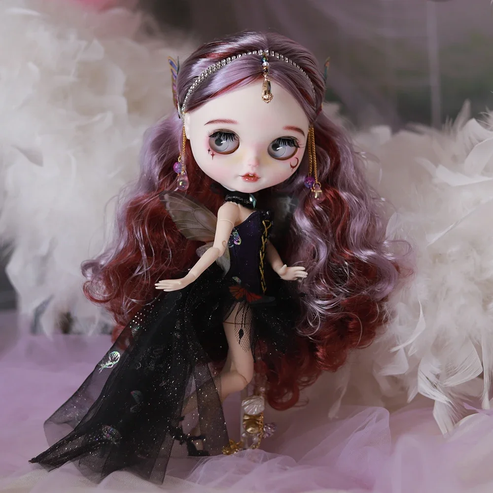 

ICY DBS Blyth Doll Dark Forest Fairy Eif Highlights Curly Hair Hand-Painted Makeup 30cm Doll Girl Festival Gift Birthday Gift