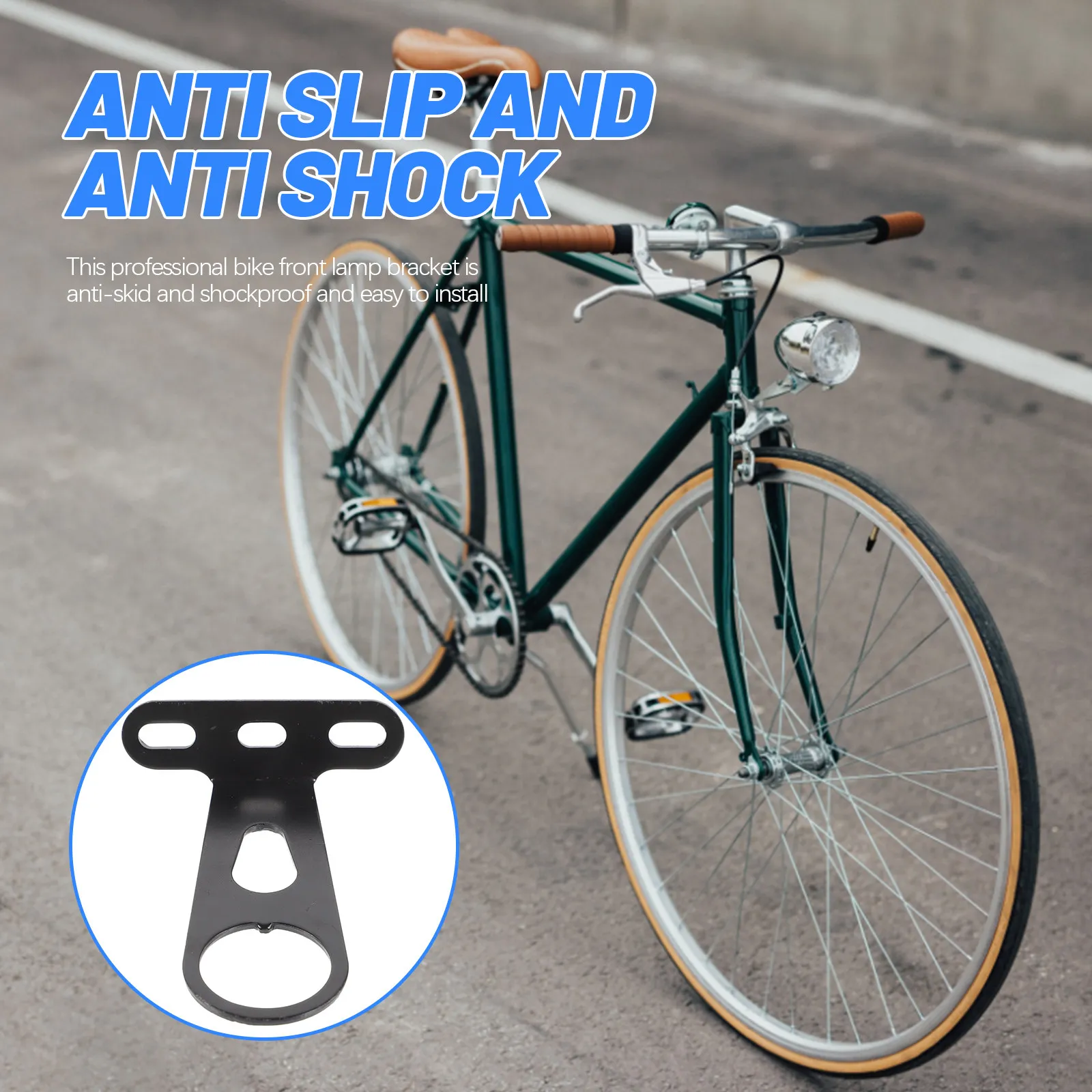 

Прочный стальной держатель для передней фары велосипеда/мотоцикла, крепление на вилку, антискользящее, ударопрочное, простое в установке