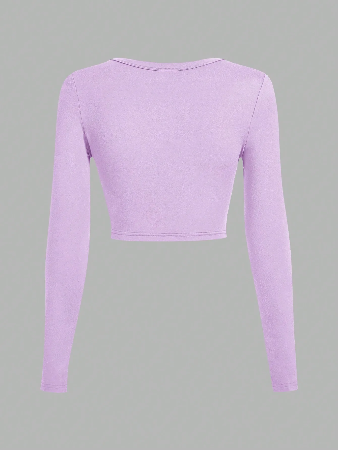 Women's solid color long-sleeved short T-shirt, very comfortable and casual, fashionable and versatile three-piece tops set