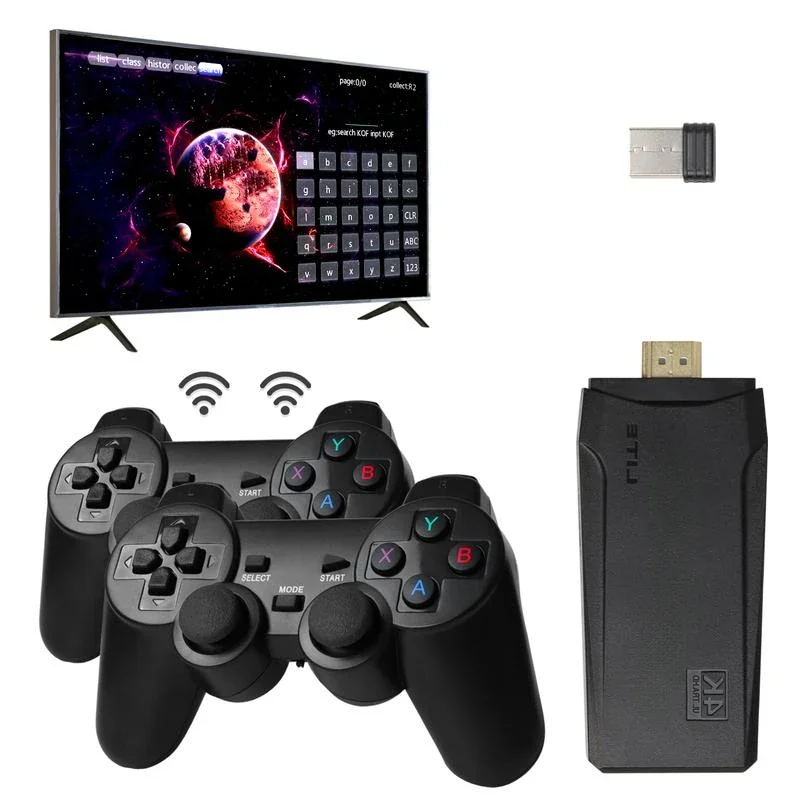 Wireless Retro Game Console， Play Stick，Nostalgia  ,4K HDMI Output,Plug and  Video St