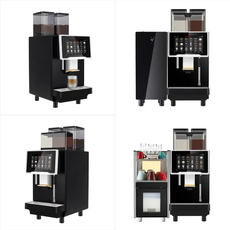 Dr.coffee F30 Plus-T Professional Bean to Cup Automatic Coffee Machine with Milk Pump Coffee Maker for Business