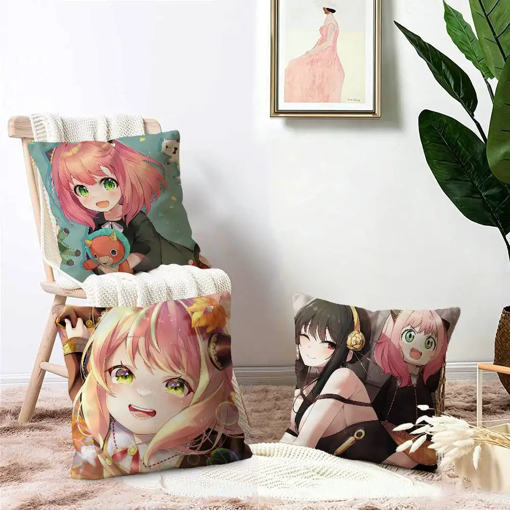 Cute S-SPY FAMILY Anime A-Anya Personalized Pillow Cover Kids Bedroom Wild Party Decor Pillowcase kid Birthday shower Gift