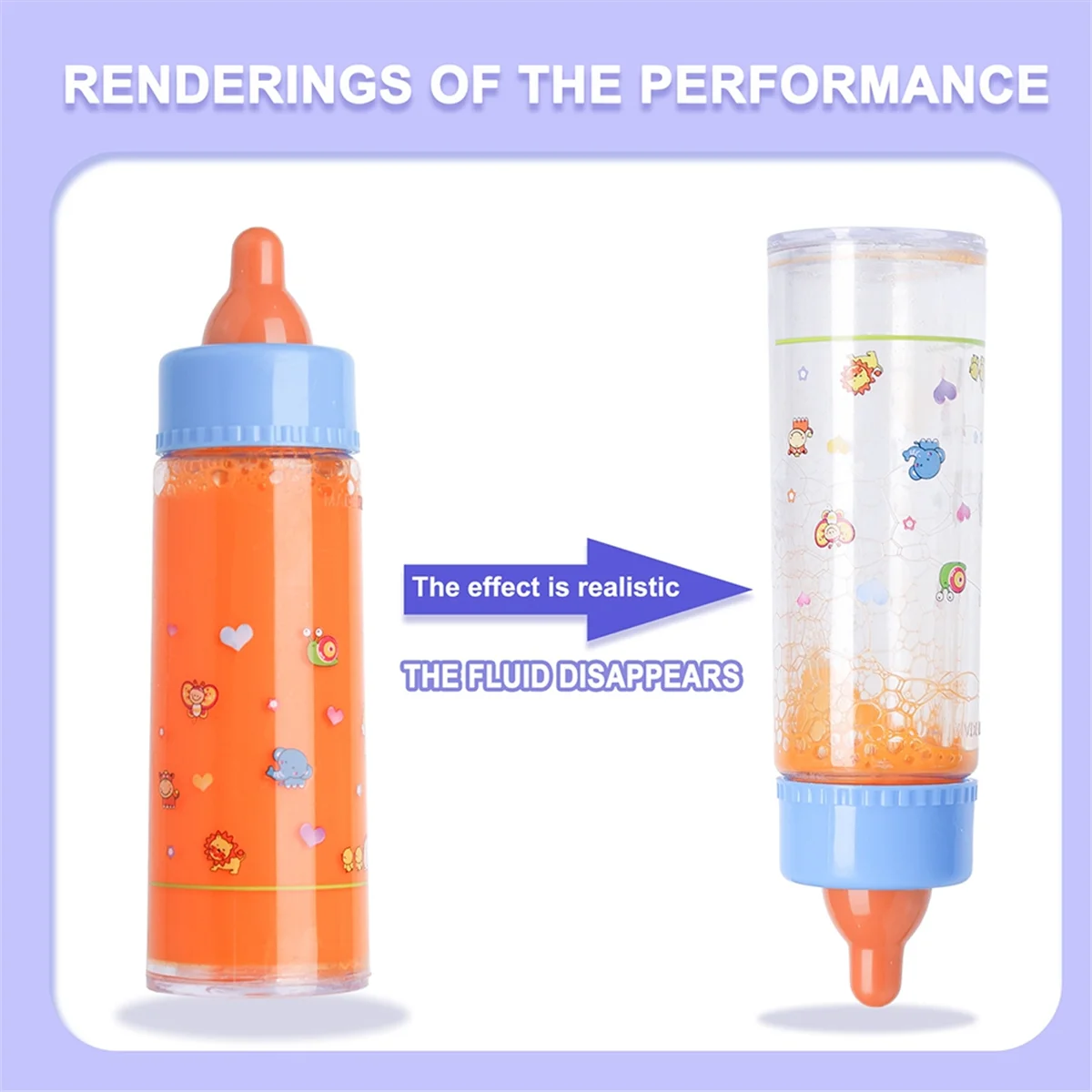 N38R_My Sweet Baby Disappearing Doll Feeding Set 6 Piece Doll Feeding Set