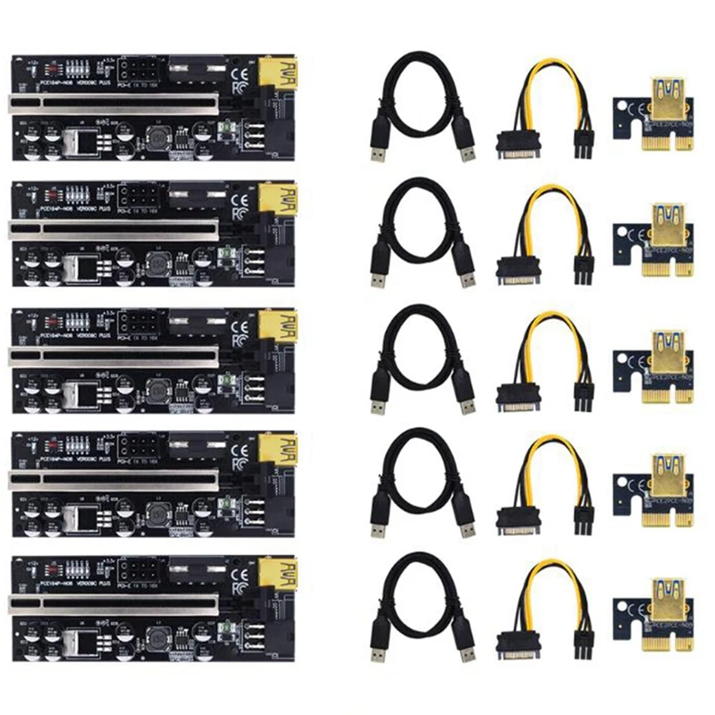 Version Riser 009C Plus PCI-E 1X 4X 8X 16X Extender Riser Card PCIE PCI Graphics Extension Miner Mining