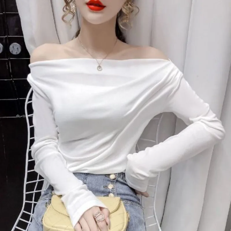 Plain Woman T-shirt 2024 Women Slim Clothing Sexy Tshirt Red Alt Aesthetic Wholesale Top for Korea Stylish Simple Cheap Old Tee