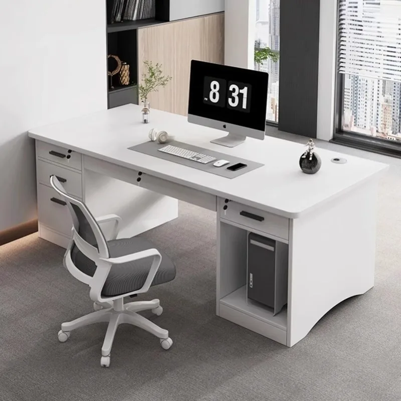 

Desk Boss Table Simple Table and Chair Combination Single Staff Desk Workstation Office Desktop Computer Desk