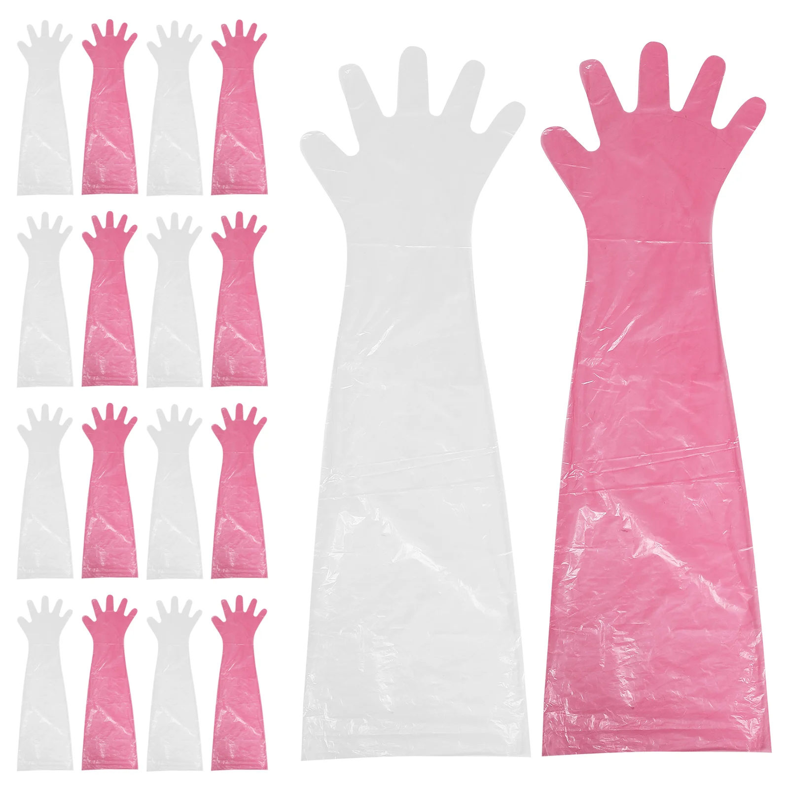 

100pcs Veterinary Long Arm Gloves Disposable Extra Long Sleeve For Animal Handling Cow Examination Hunting Gardening Protection