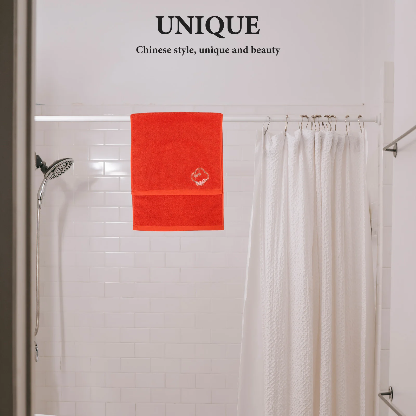 

Red Cotton Towels Chinese Design Soft Absorbent for Bathroom Hotel Spa Gym Travel Use Red Towels Asian Washcloth