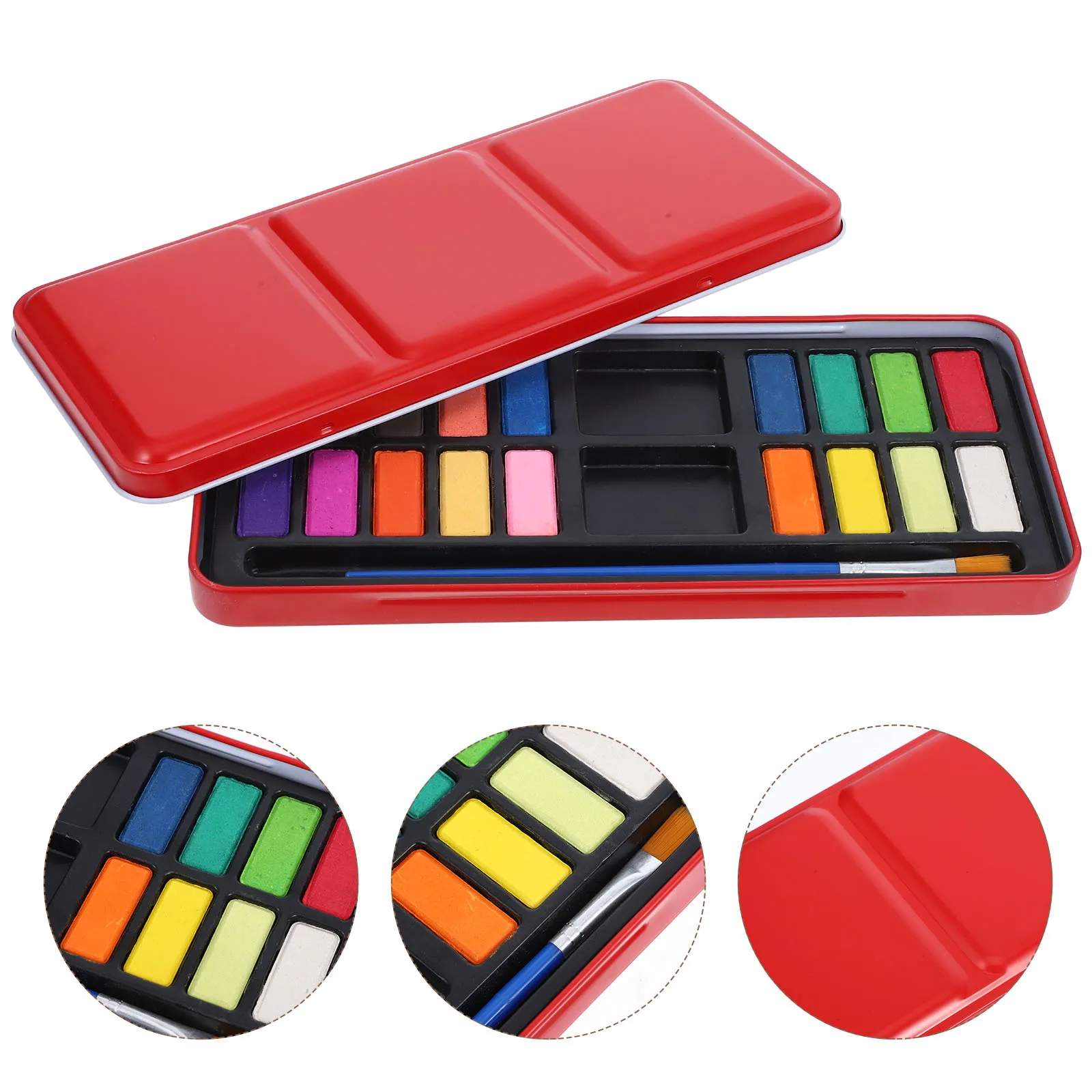 

18 Colors Watercolor Paint Set Portable Solid Tin Kit For Artists Beginners Travel Drawing Journaling Watercolor Paint Travel