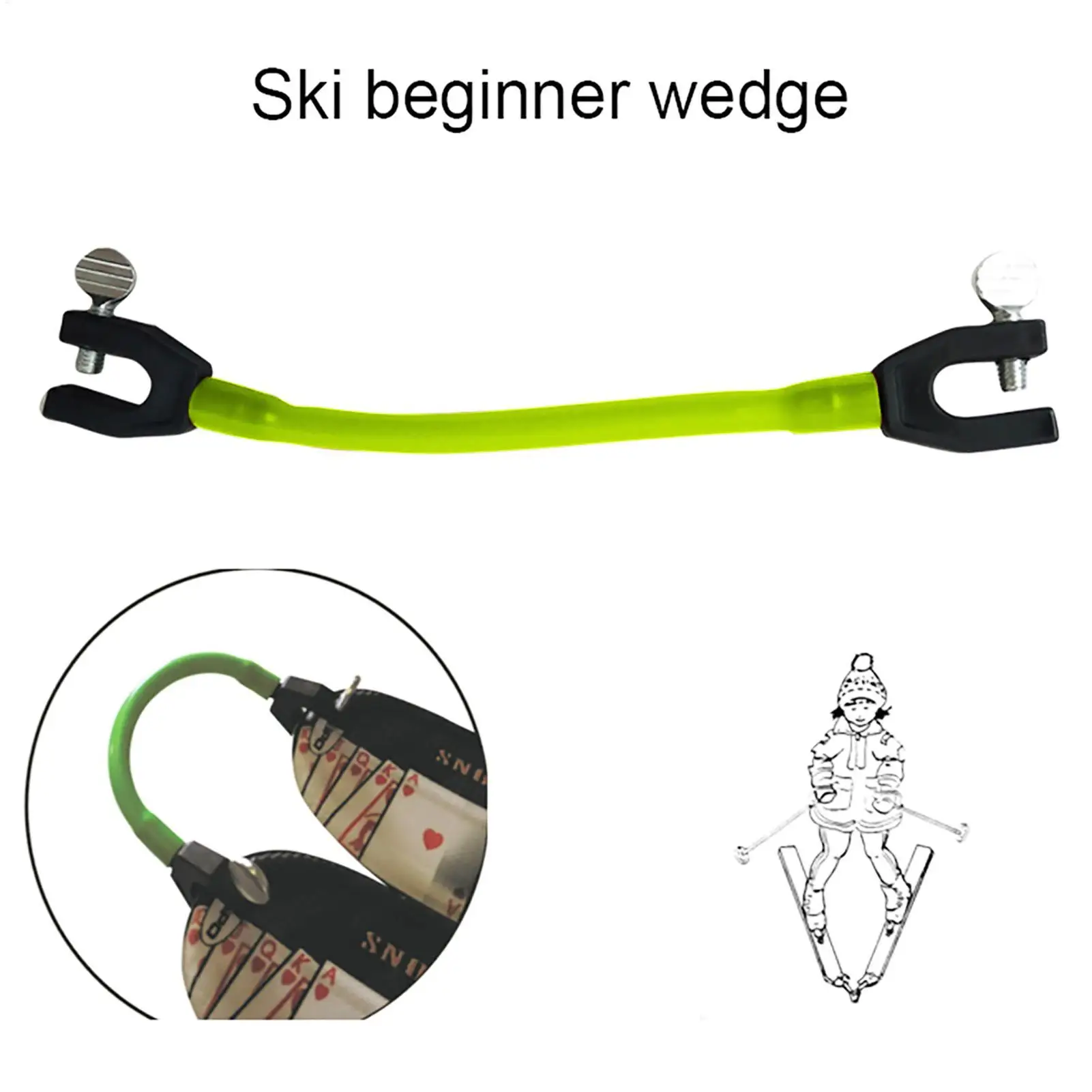 

Stainless Steel Ski Trainer Connector Links Skis Portable Learning Aid for Beginner Balance & Control, Children & First Skiers