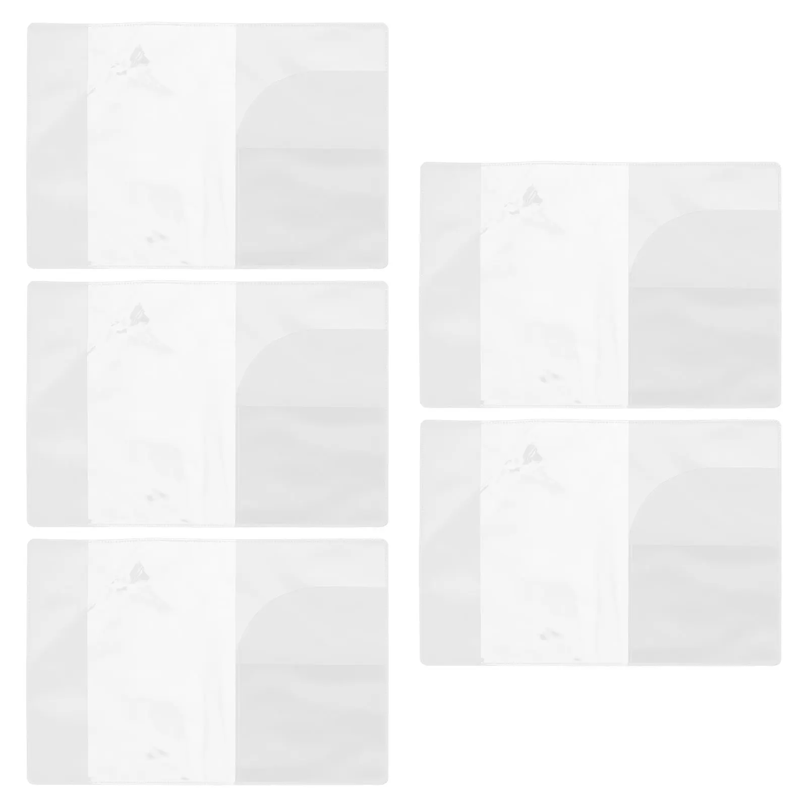 5 Pcs Passport Case Card Holder Protector Transparent Bag Credit Pvc Sleeves Book Cover Lovers Wallet Clear