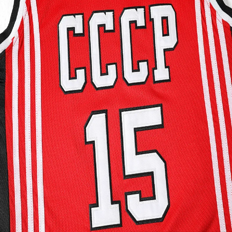 New Basketball Jerseys CCCP 15 SABONIS jersey Sewing embroidery Cheap High-Quality Outdoor sports ventilate Red 2023 New summer