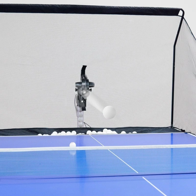 

3804BH PingPong Table Tennis Robot with Ball Recycling Net, Feed Frequency and Angle Adjustable, 8 Spin Modes