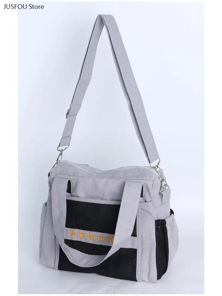 Unisex Buddhist Lay Practitioner Pilgrimage Bag, Large Capacity Single Shoulder Crossbody Handbag, Incense Bag