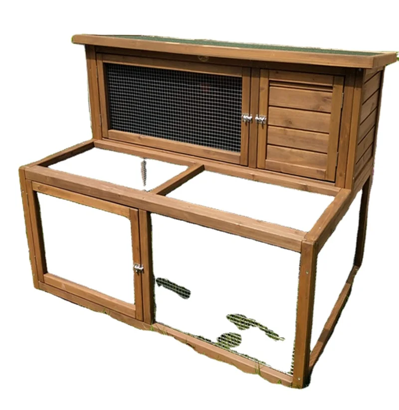 

Two -tier Wooden House Pet Cages Rabbit Hutch House for Rabbits