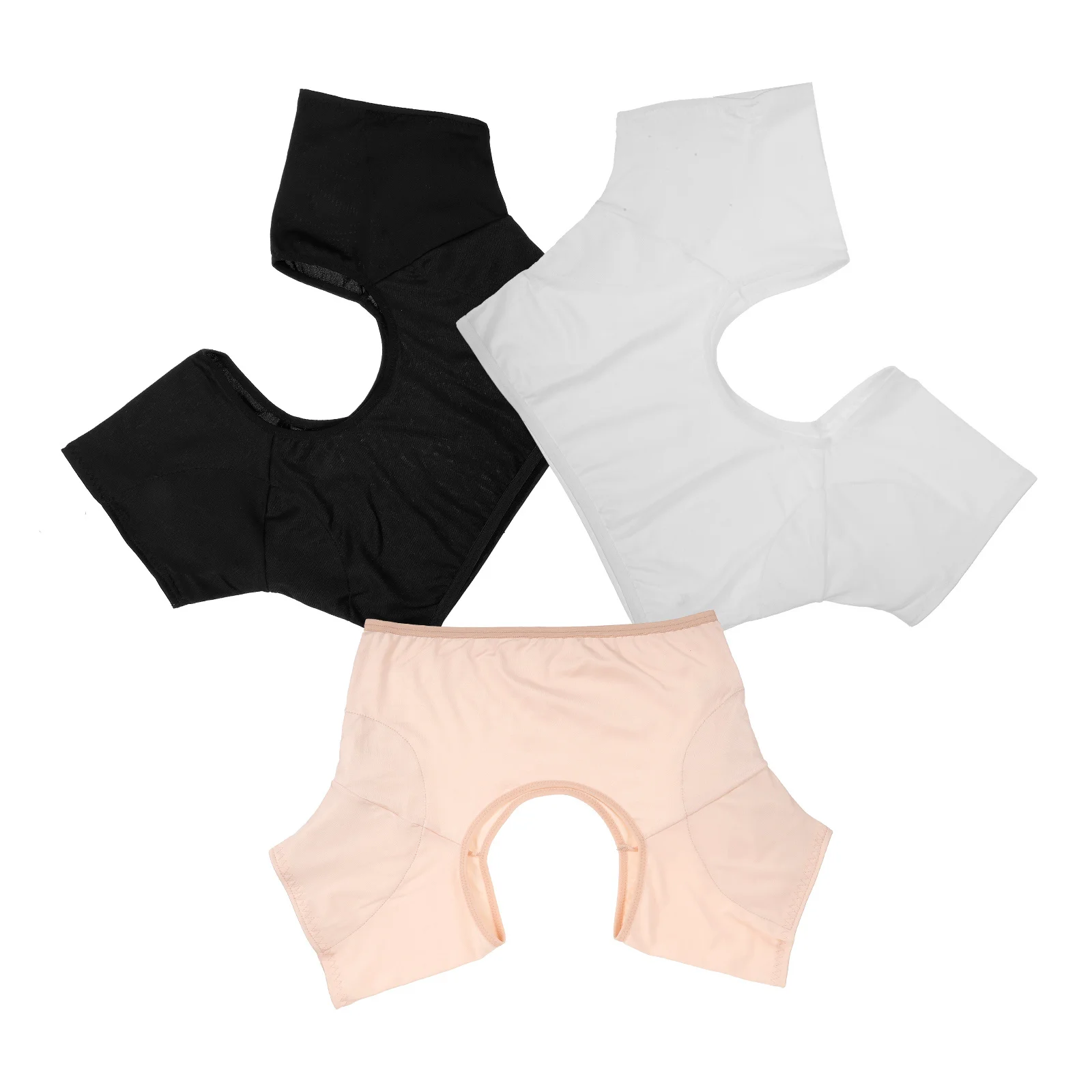 3 قطعة سترة عرق تحت الإبط للنساء Chinlon ممتصة للرطوبة ومضادة للبقع للياقة البدنية واليوجا قميص داخلي مقاوم للعرق