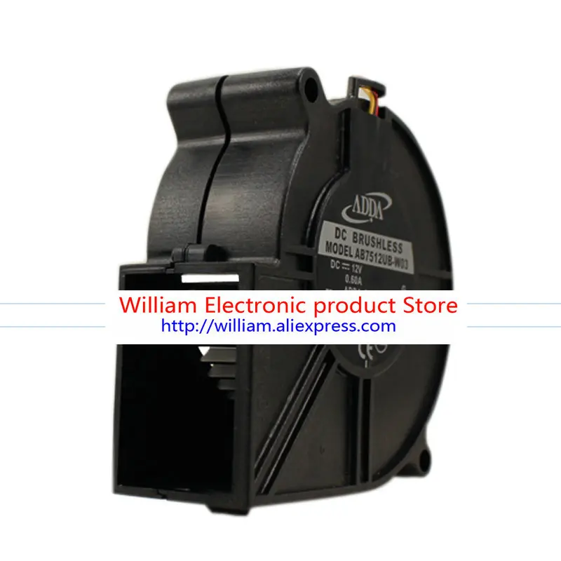 The Cooling Fan for Projector AB7512UB-W03 75*30MM DC12V 0.6A