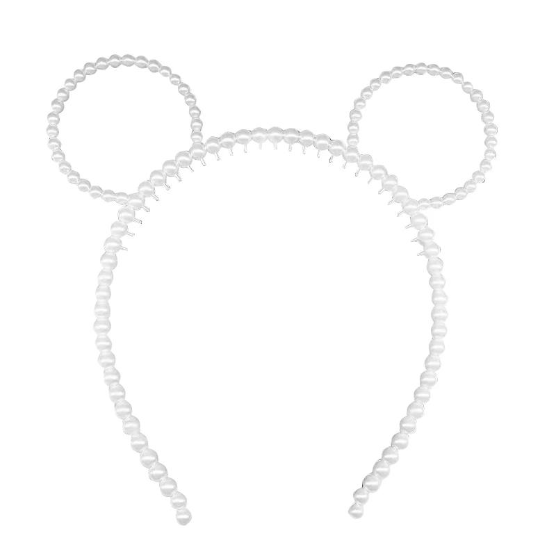 Cute Pearl Plastic Cat Ears Cartoon Headband Fashion Rabbit Ear Comb Hairbands Sweet girls\' Head Band Hair Accessories