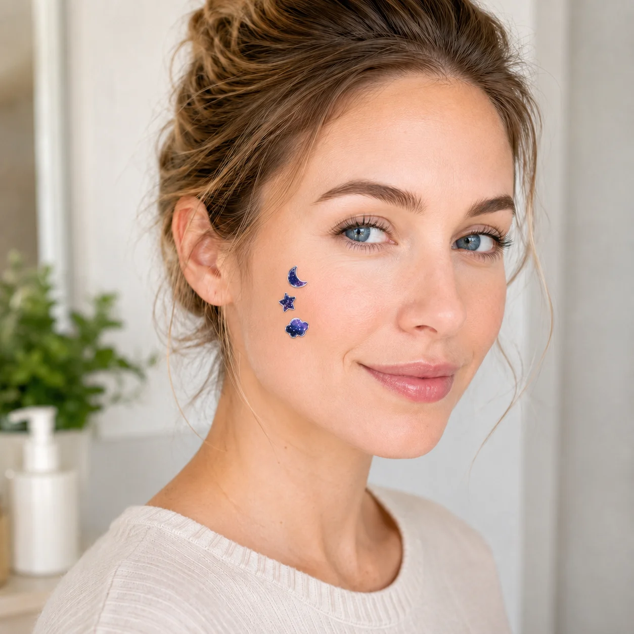 150/300/600 Pcs Cosmic Moon Star Cloud Pimple Patches, Ultra-Thin Spot Covers for Fresh Clear-Look Care view 3