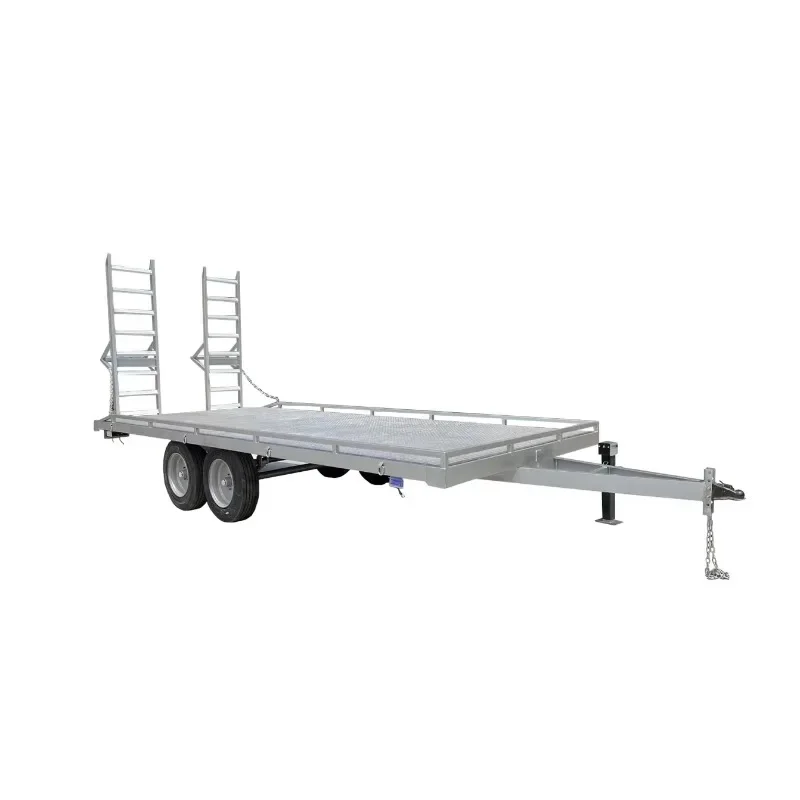 7 Ton aluminum flatbed car hauler towing trailer flat top vehicle trailer