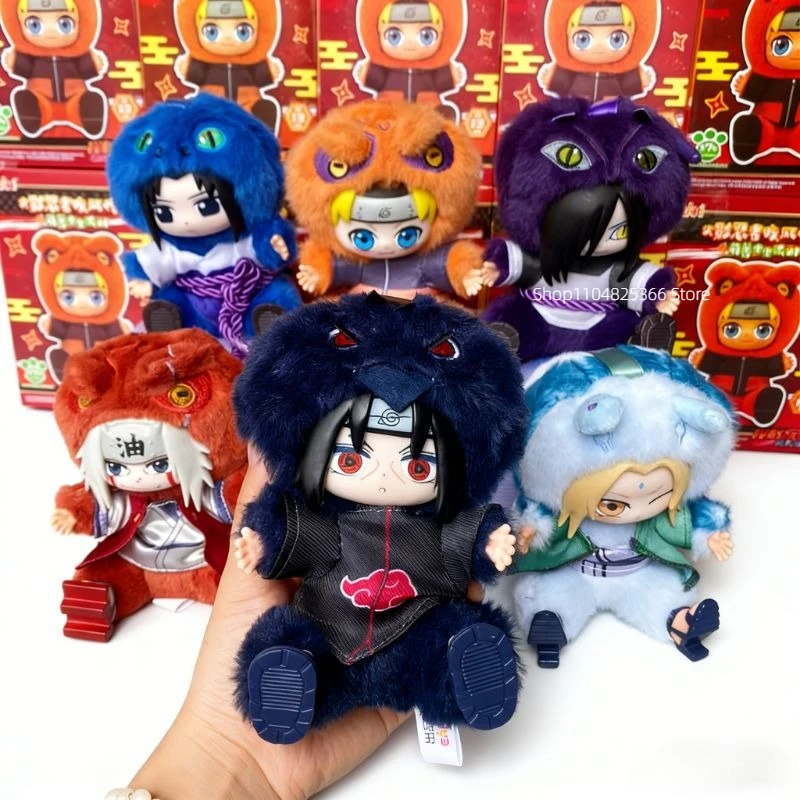 

In Stock Genuine TOPTOY EAKI Naruto Sit-in Party Konohagakure San'in Jiraiya Orochimaru Tsunade Cute Plush Blind Box Toys Gifts