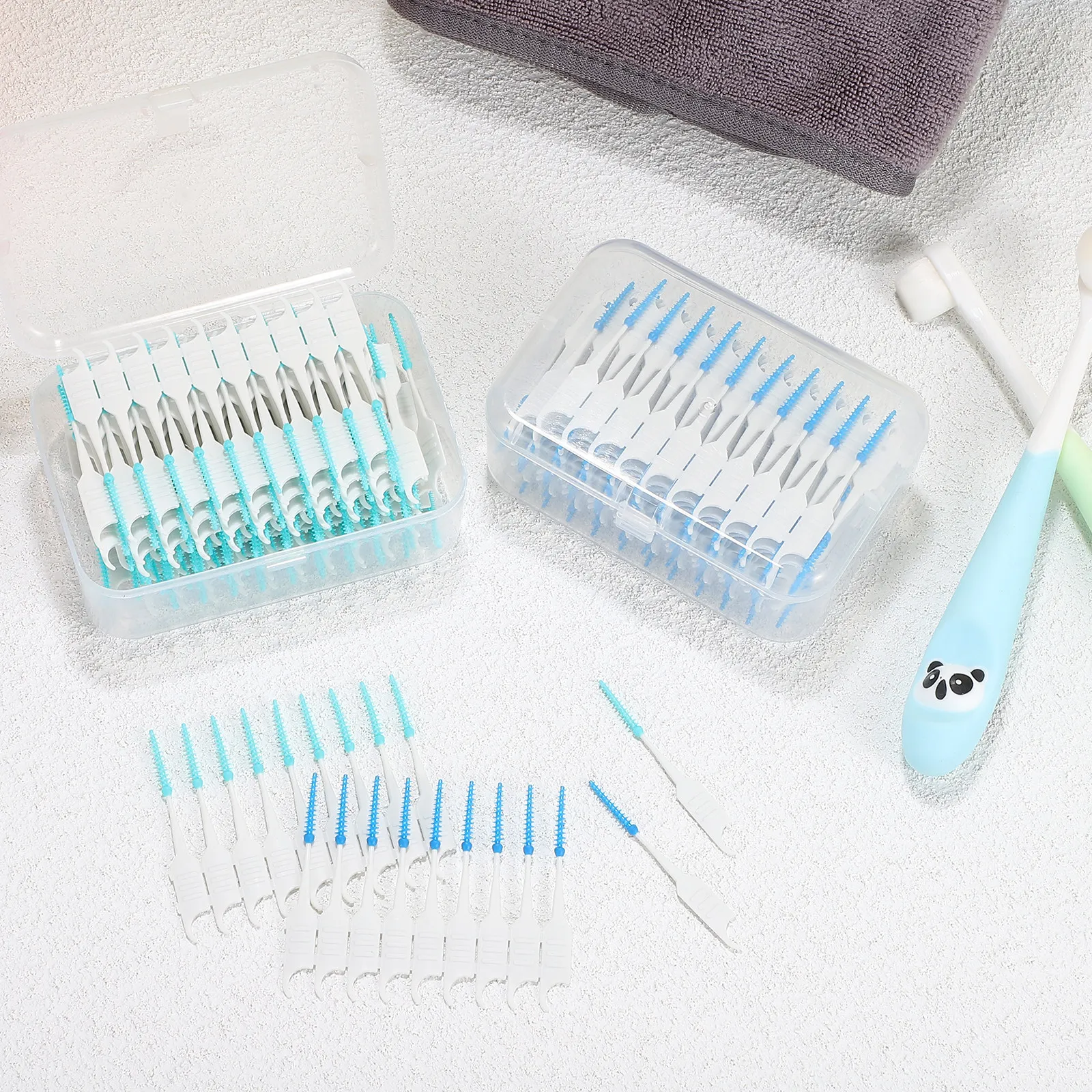 

Набор межзубных щеток (400 шт.), двусторонние, для глубокой чистки и массажа десен, портативные межзубные щетки-зубочистки, для брекетов