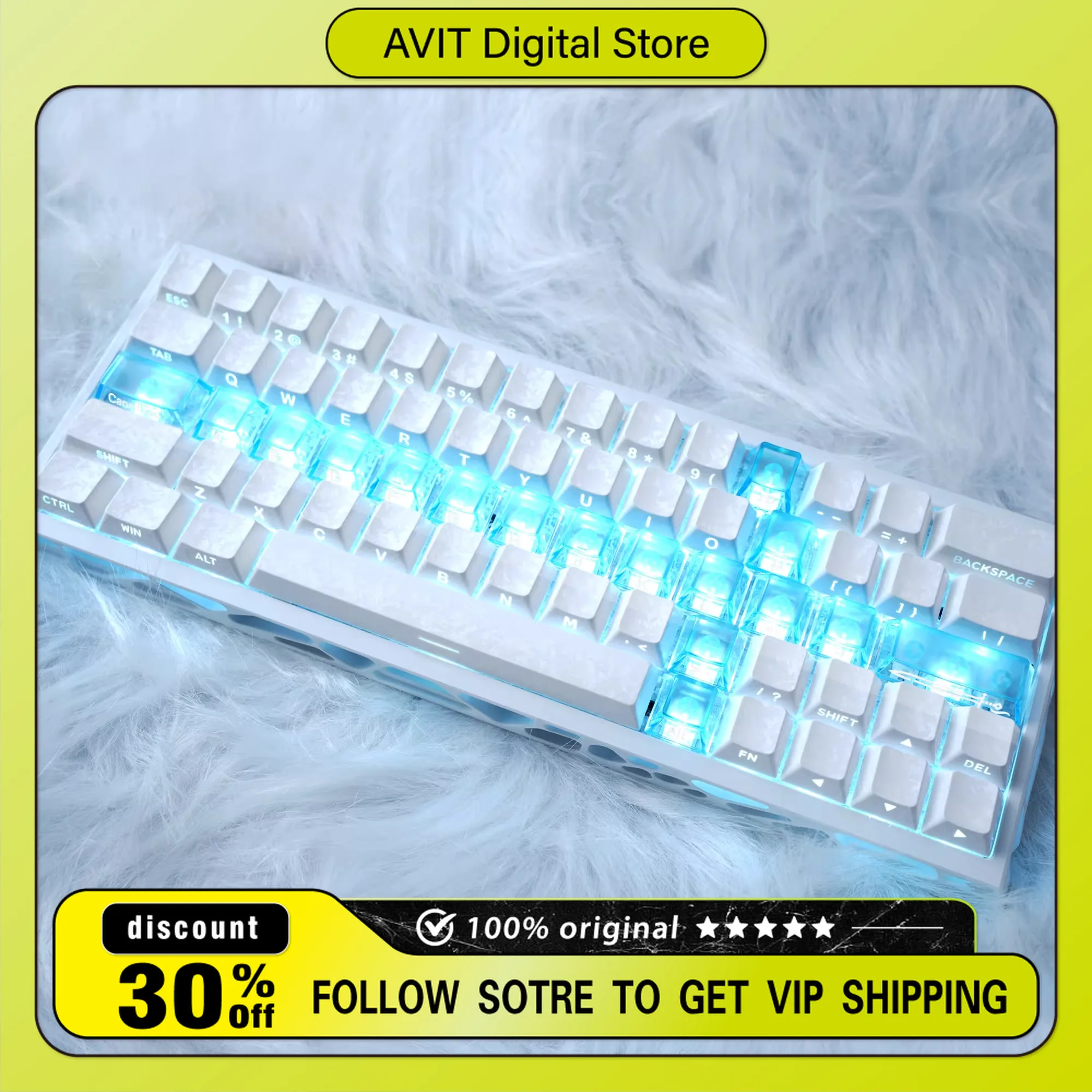 Carbon Fiber Texture White Black Keycap for DIY Backlit Keycaps for Pc Gaming Classic Key Cap Suit Suit Anime ESC Anime Gifts