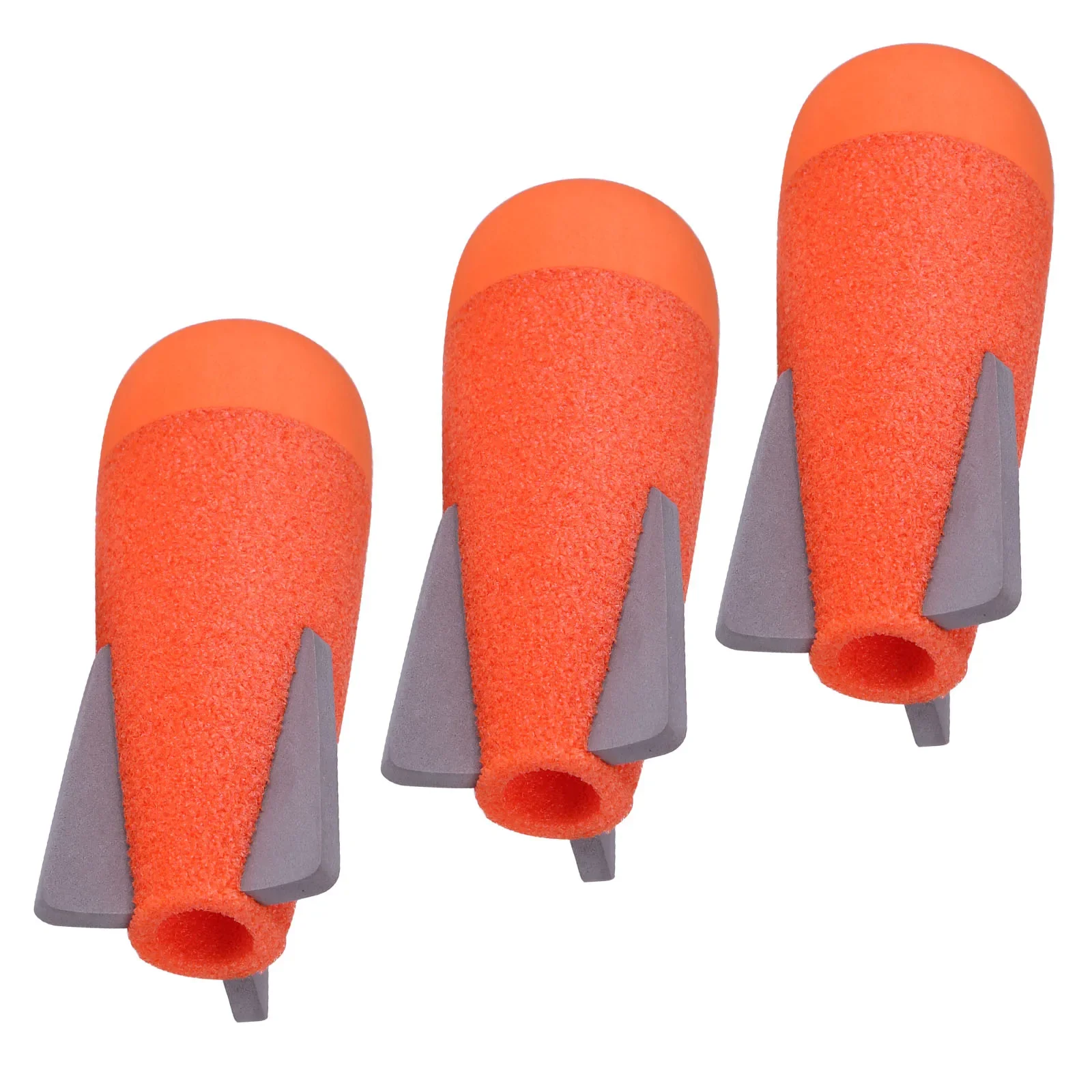 3pcs / 6Pcs EVA Hollow Foam Dart Missile for Nerf Grenade Blaster Drop Shipping - Orange Head + Grey Sponge