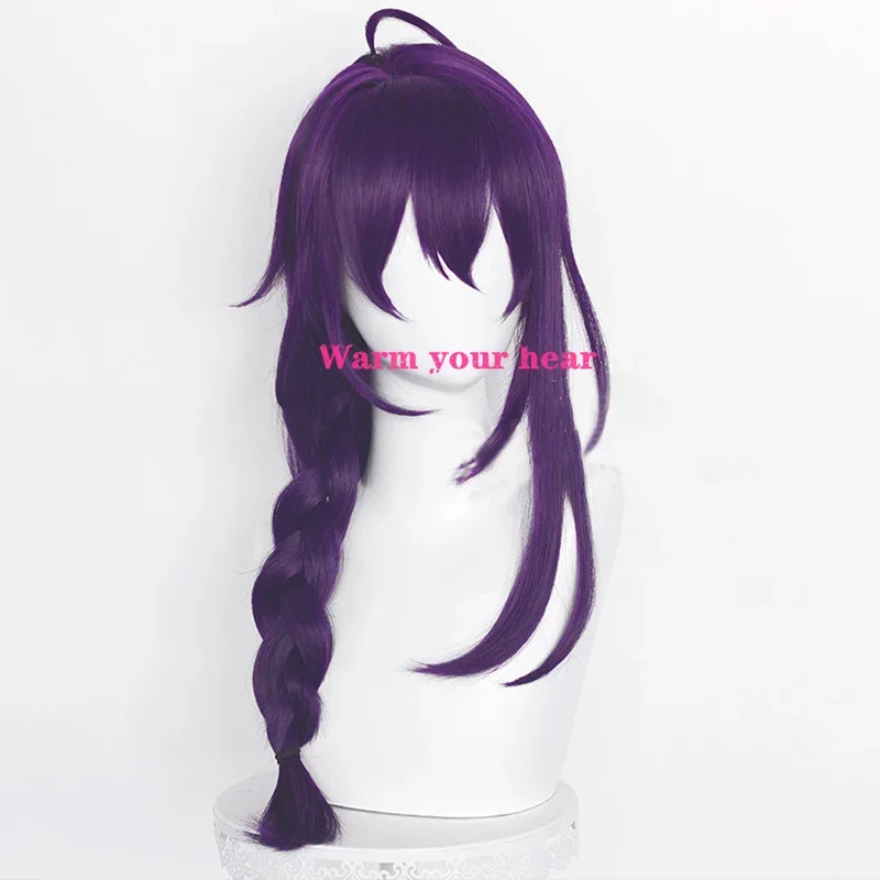 Game ES Ayase Mayoi Purple Long 65cm Cosplay Wig Heat Resistant Synthetic Hair Anime Halloween Wigs a wig cap