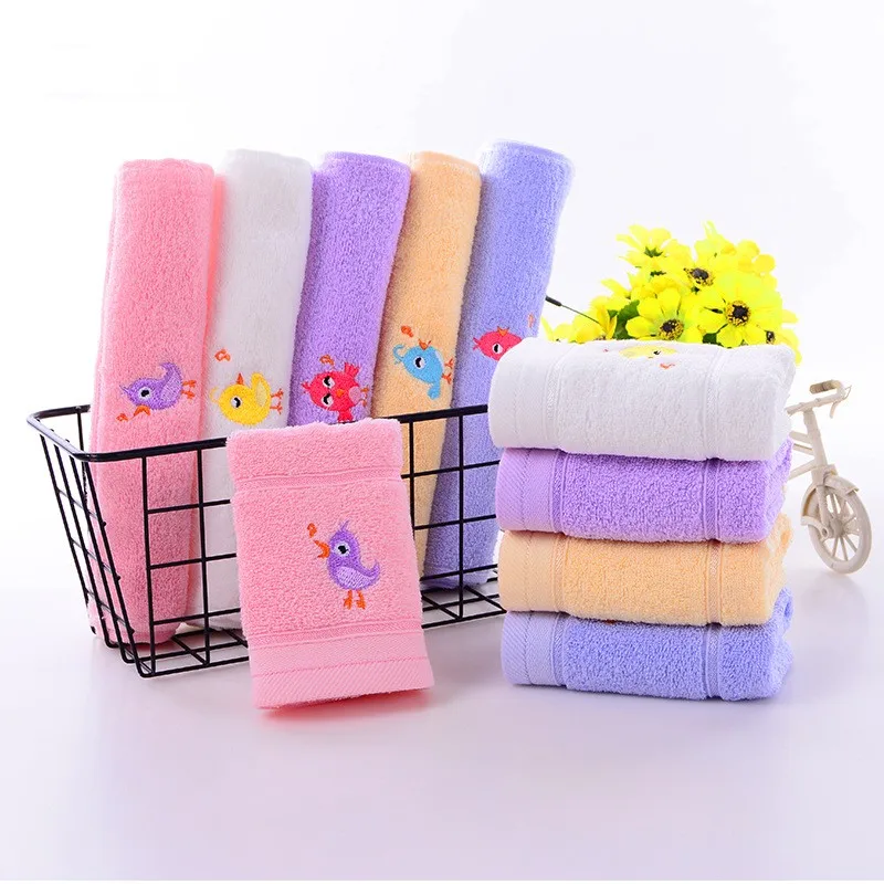 1PC Baby Towels Cotton Bath Towel Face Washcloth Cartoon Hand Wipe Soft Children Towel Kids Newborn Bathing Handkerchief 50x25cm