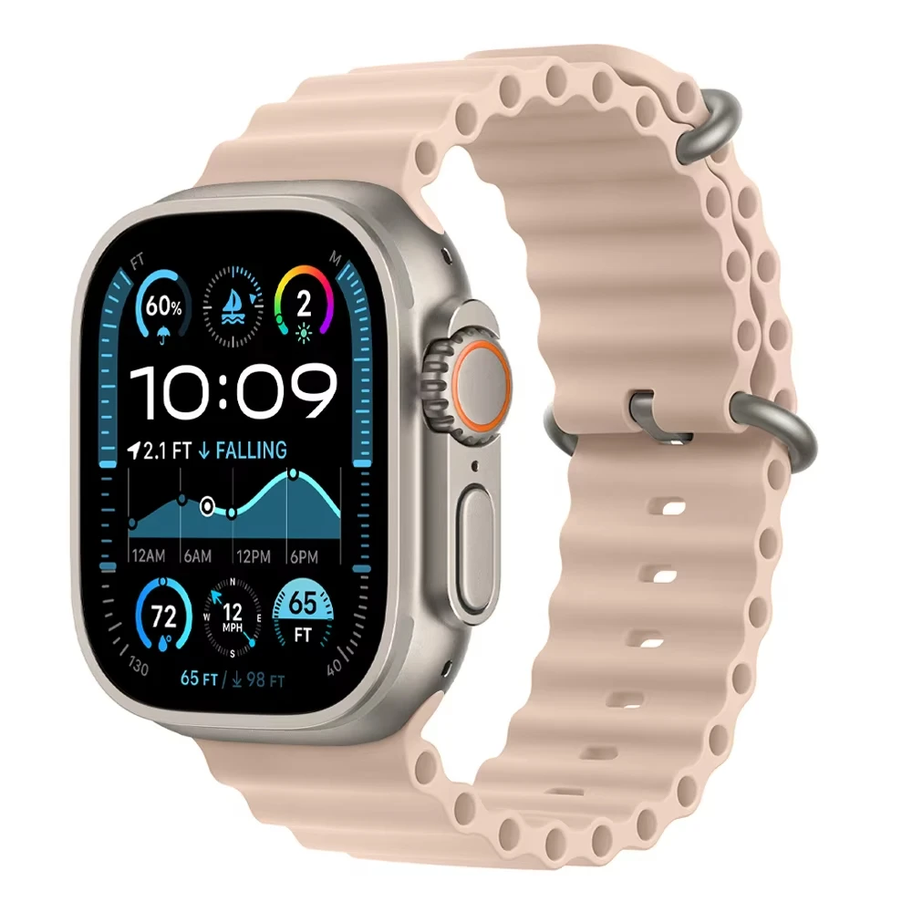 Offizielles Ocean-Armband für Apple Watch-Armbänder Ultra 3 2 49 mm 46 mm 44 mm 40 mm 41 mm 42 mm 45 mm Armband iWatch Serie 11 10 9 8 7 6 SE3