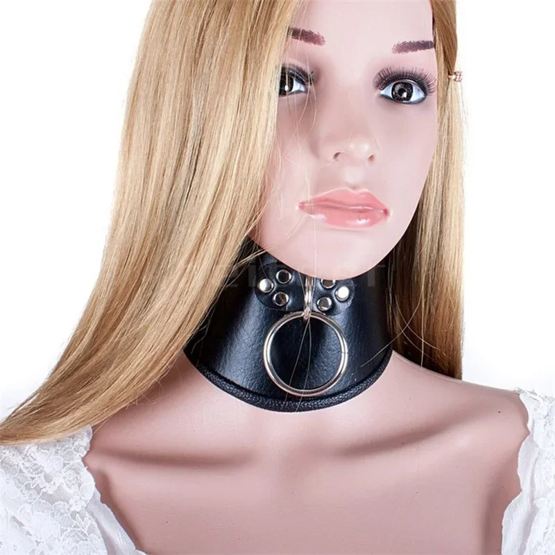 PU Leather Locking Posture Collar Bondage Straighten Up Master BDSM with Mouth Gag Slave Restraint Strap Harness Collar Sex Toys